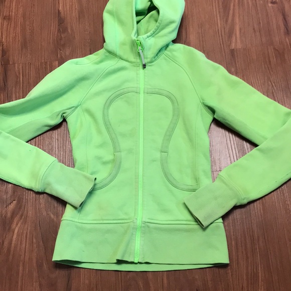 lululemon athletica Tops - Lime green scuba hoodie